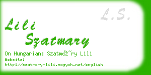 lili szatmary business card